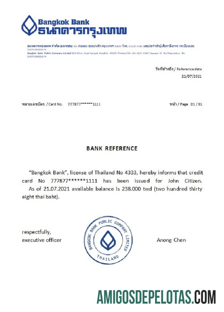 Referência do Banco Tailândia Bangkok modelo